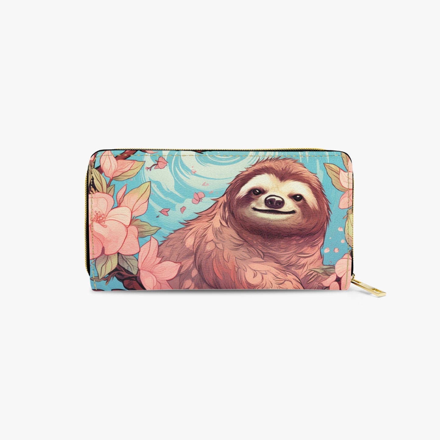 Long Type Zipper Purse - Sloth