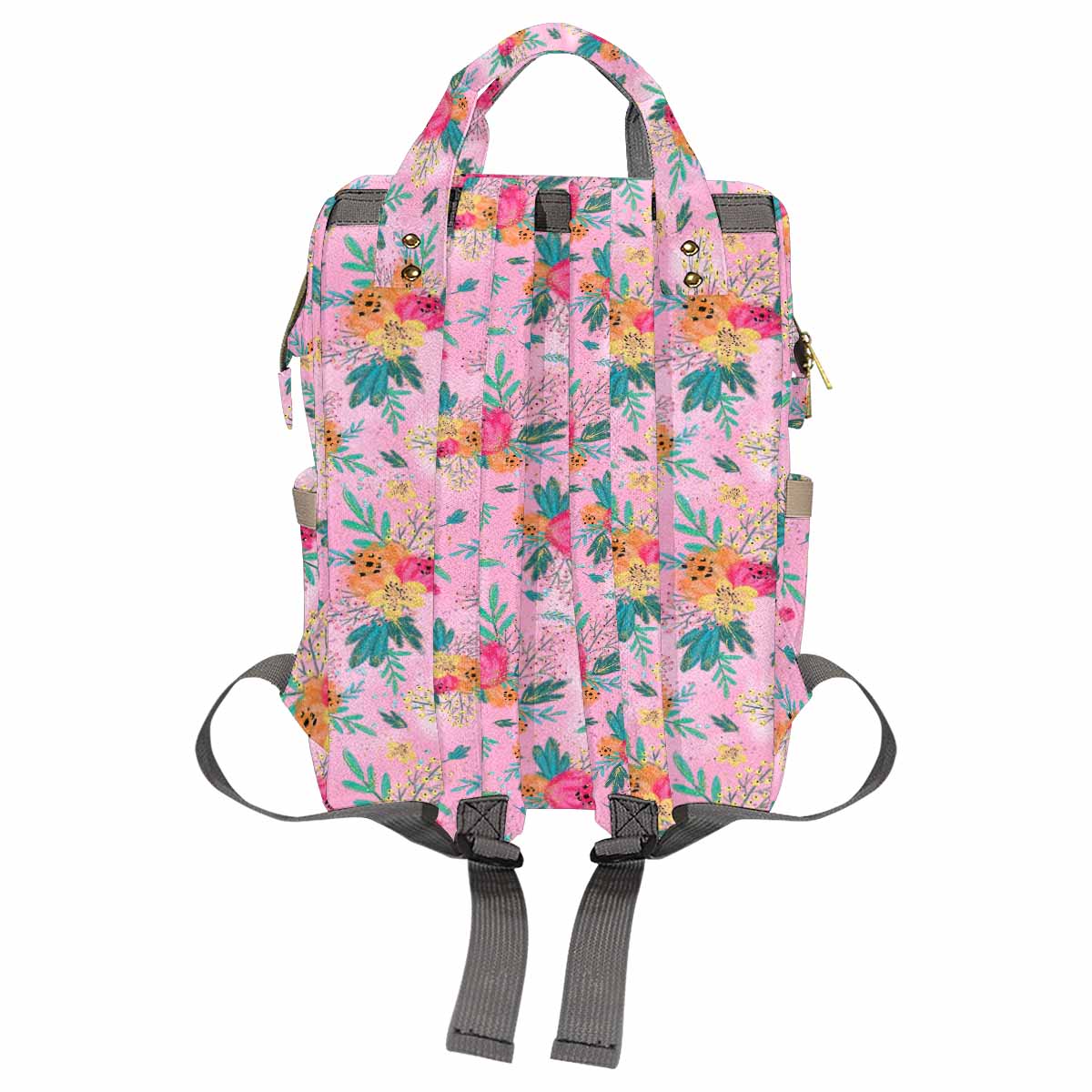 Australian Floral Pink  Diaper Bag Backpack