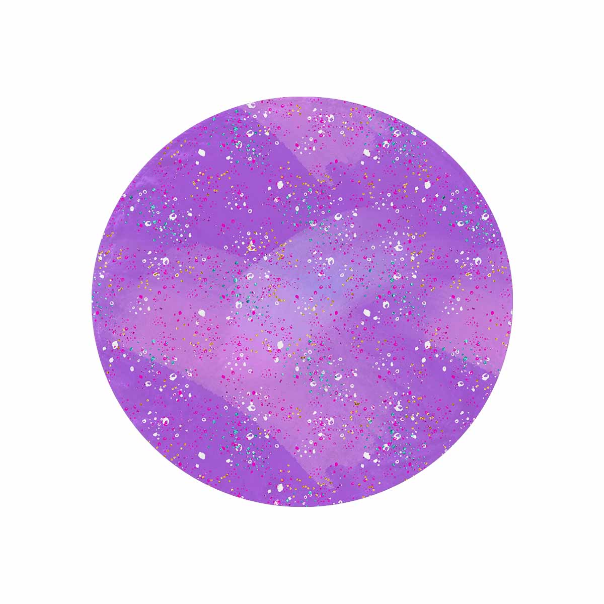 Purple Splash  Circular Micro Fleece Blanket 60"