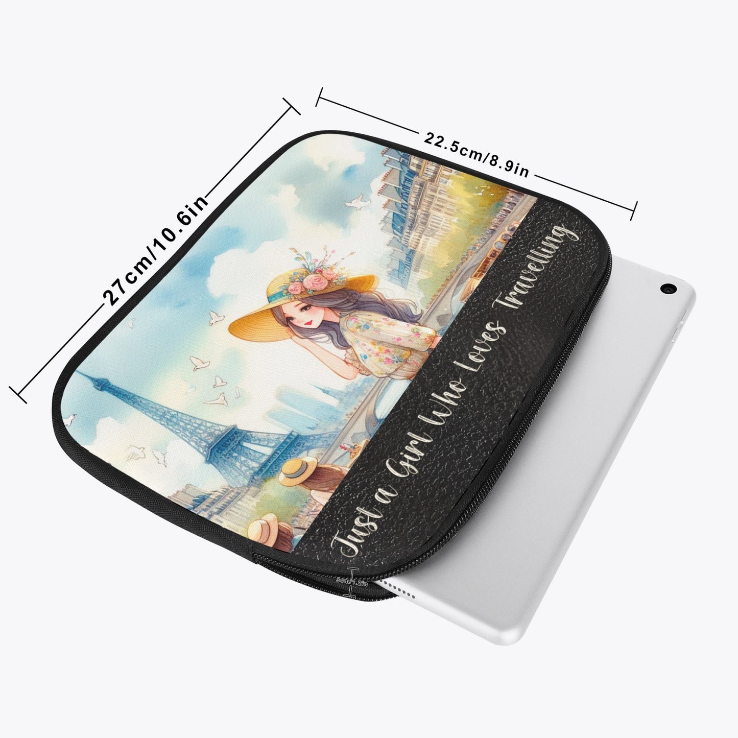 Tablet Sleeve - Just a Girl Who Loves Travelling