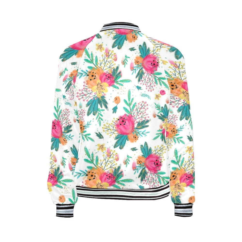 Australian Floral Bomber Jacket for Women