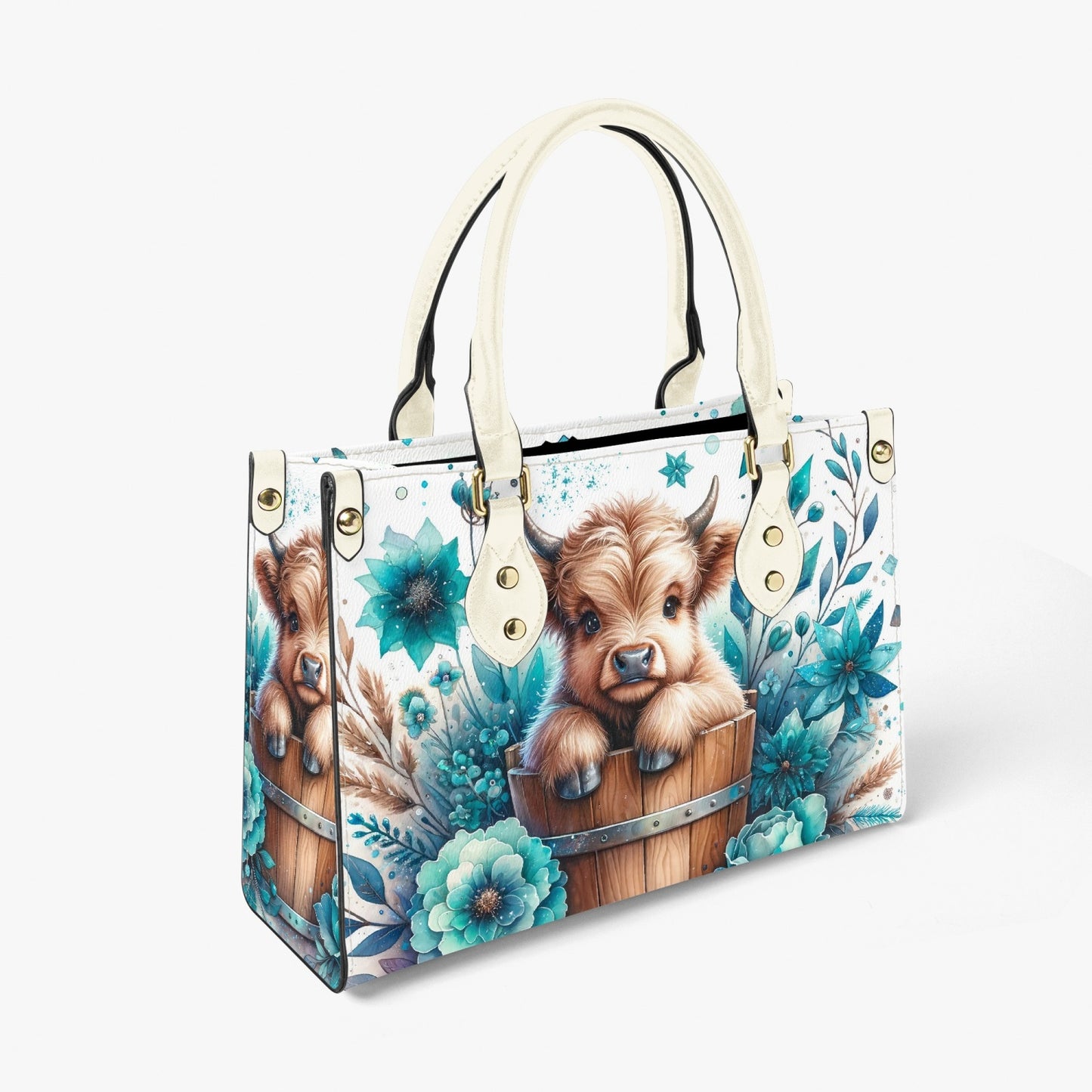 Women's Tote Bag - Long Strap - Highland Cow