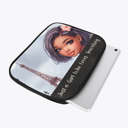 Tablet Sleeve - Just a Girl Who Loves Travelling