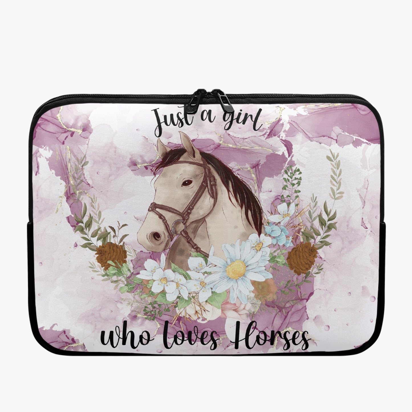 Laptop Sleeve - without handles - Just a Girl Who Loves Horses