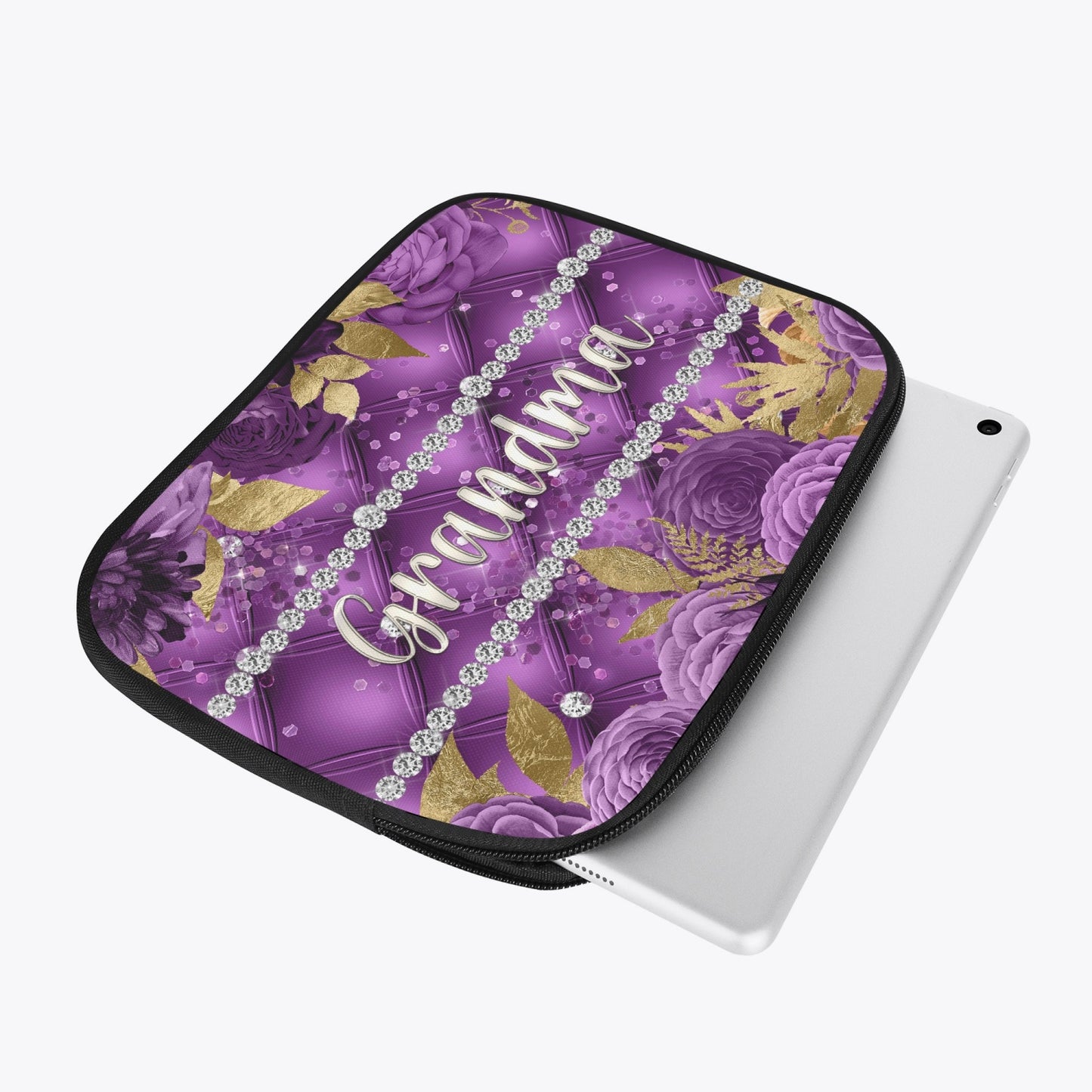 Tablet Sleeve - Purple Floral - Grandma