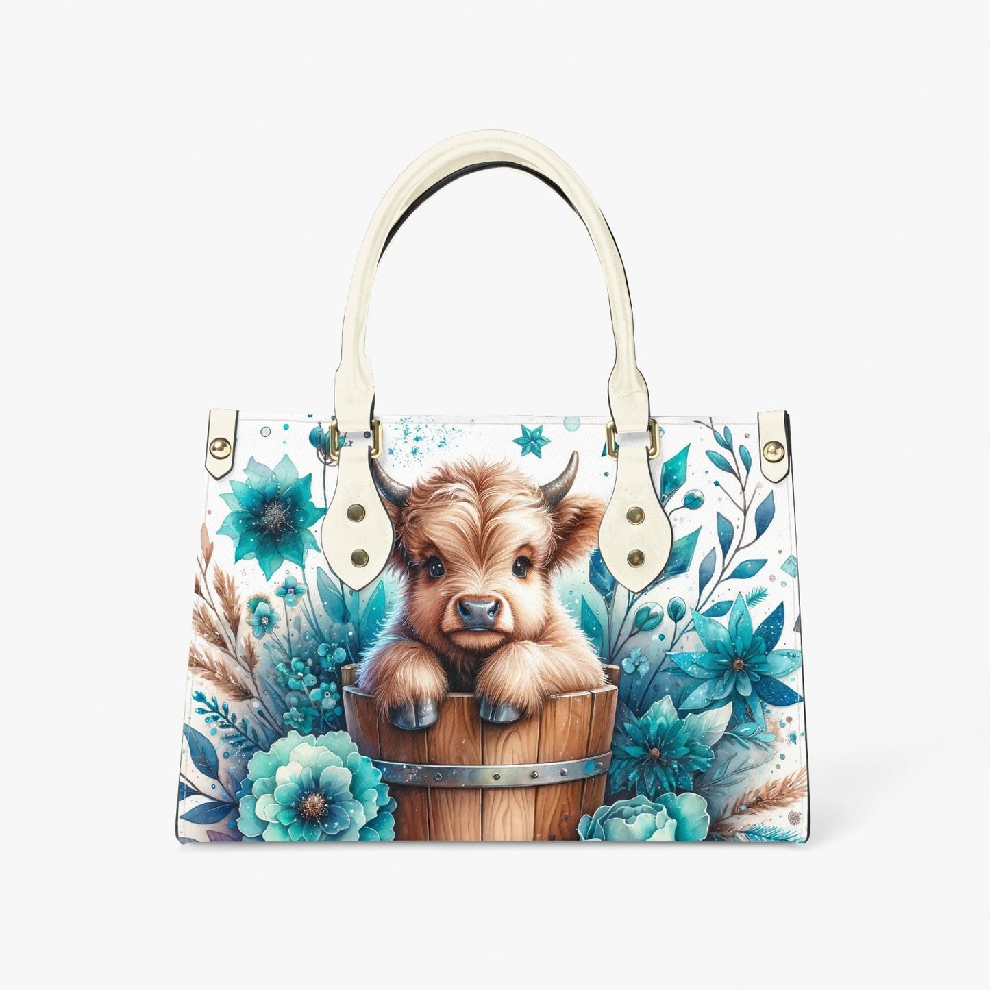 Women's Tote Bag - Long Strap - Highland Cow