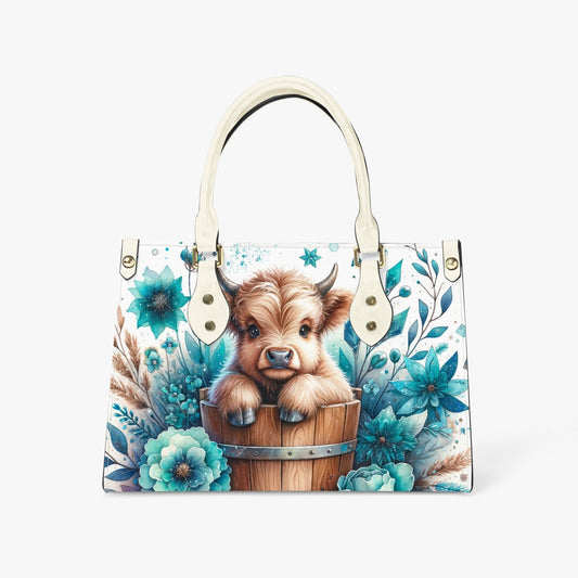 Women's Tote Bag - Long Strap - Highland Cow