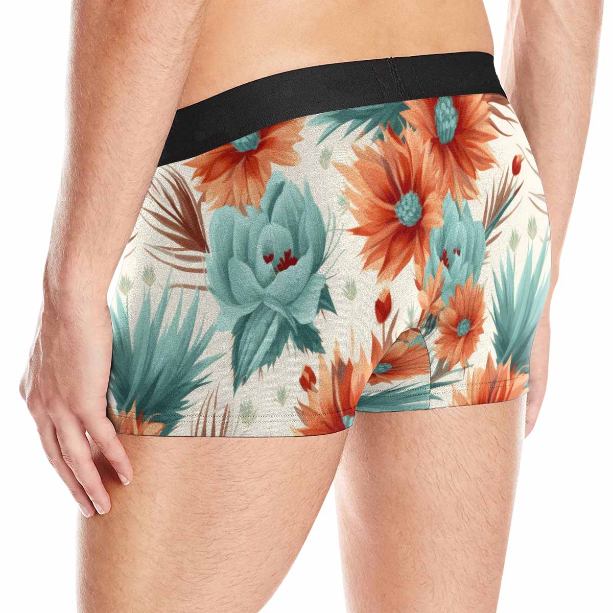 Boho Floral AUS Men's All Over Print Boxer Briefs (Made In AUS)