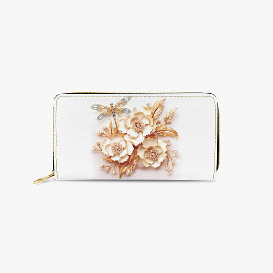 Long Type Zipper Purse - Floral