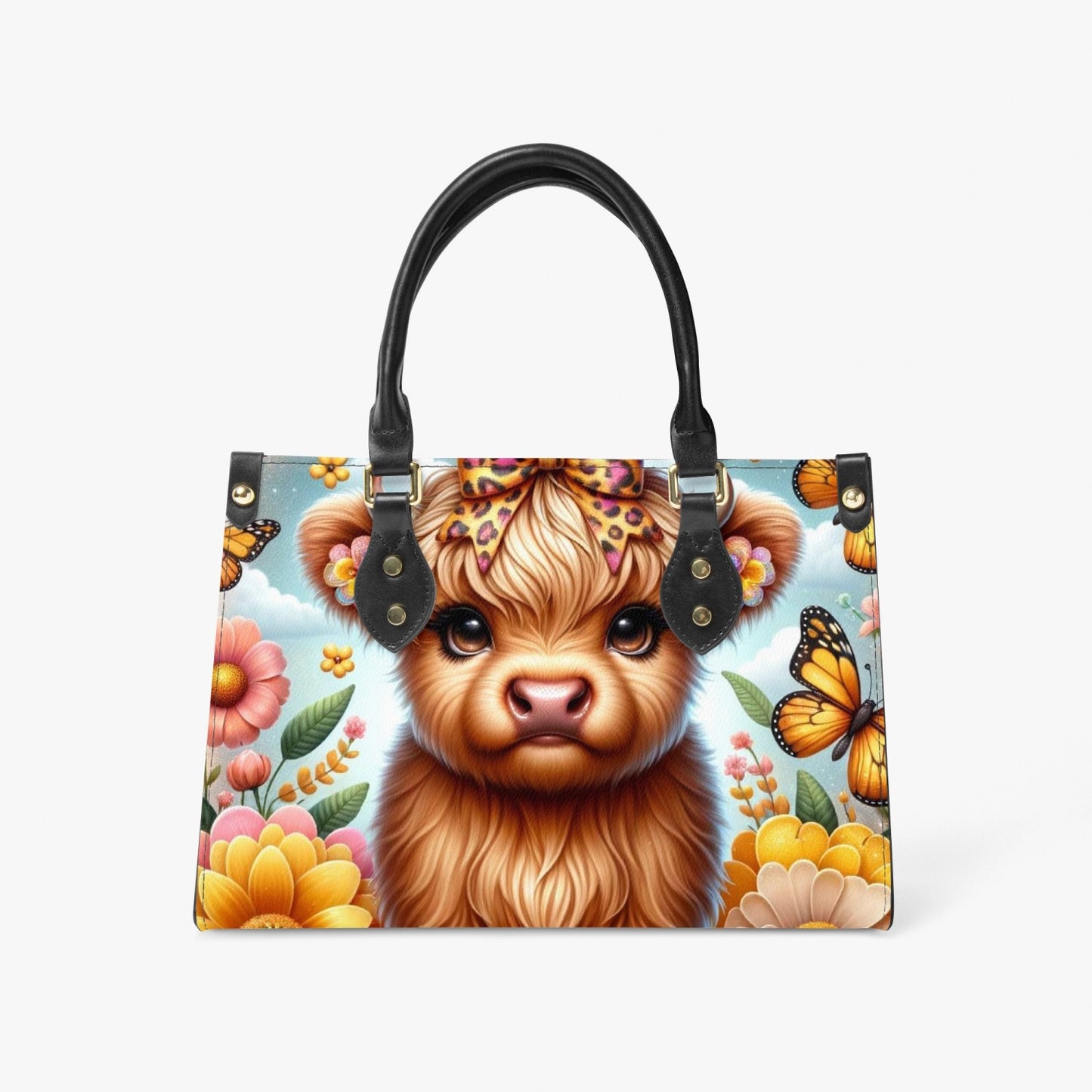 Women's Tote Bag - Long Strap - Highland Cow