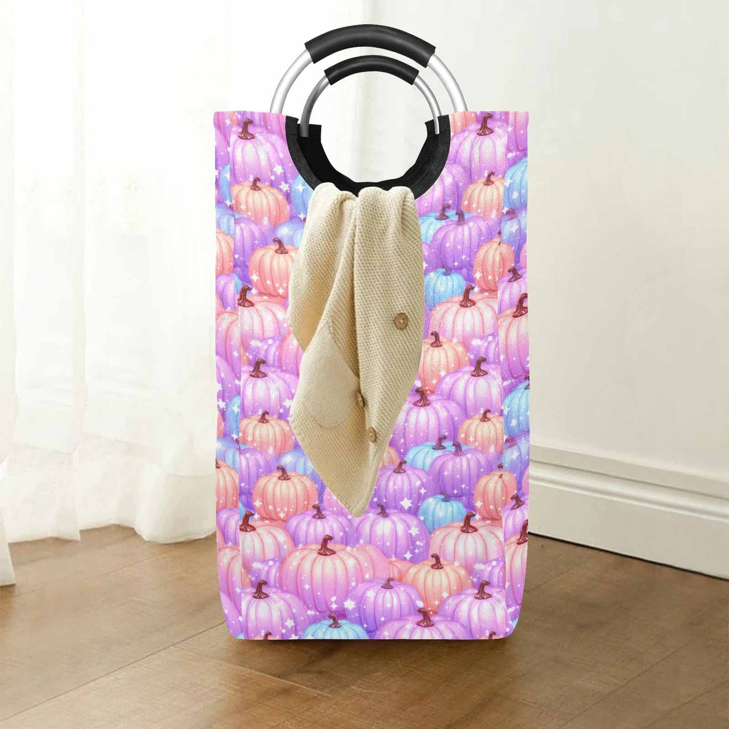 Pastel Pumpkin  Square Laundry Basket