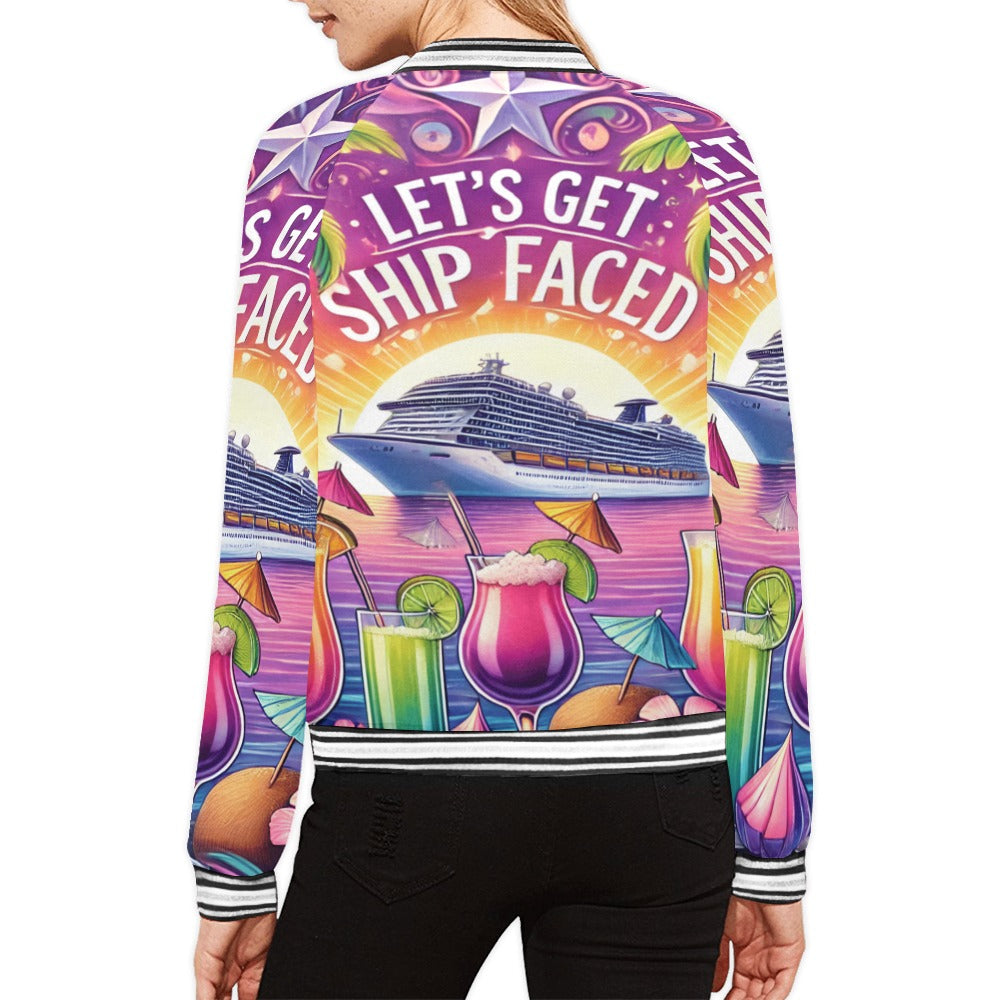 Lets get ship faced Bomber Jacket for Women