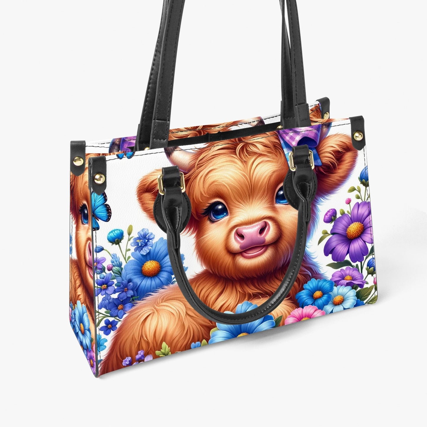 Women's Tote Bag - Long Strap - Highland Cow