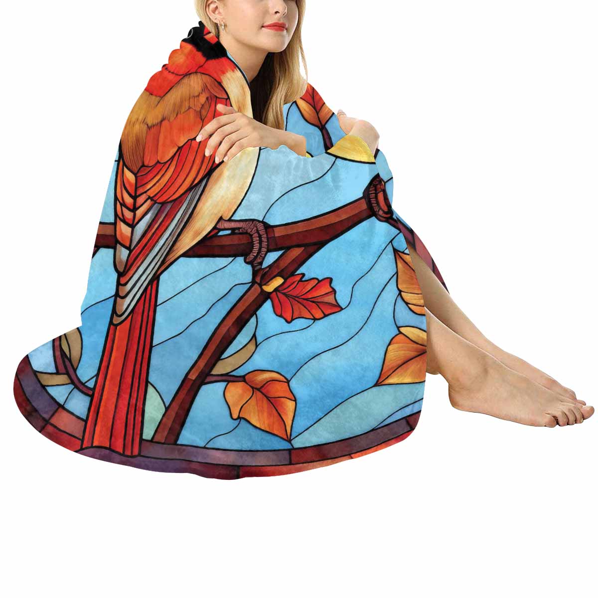 Mandalla_Awd35161  Circular Micro Fleece Blanket 60"