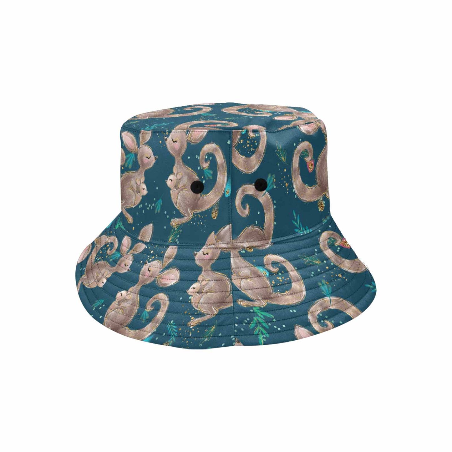 Australian Kangaroos Blue  Unisex Summer Single-Layer Bucket Hat