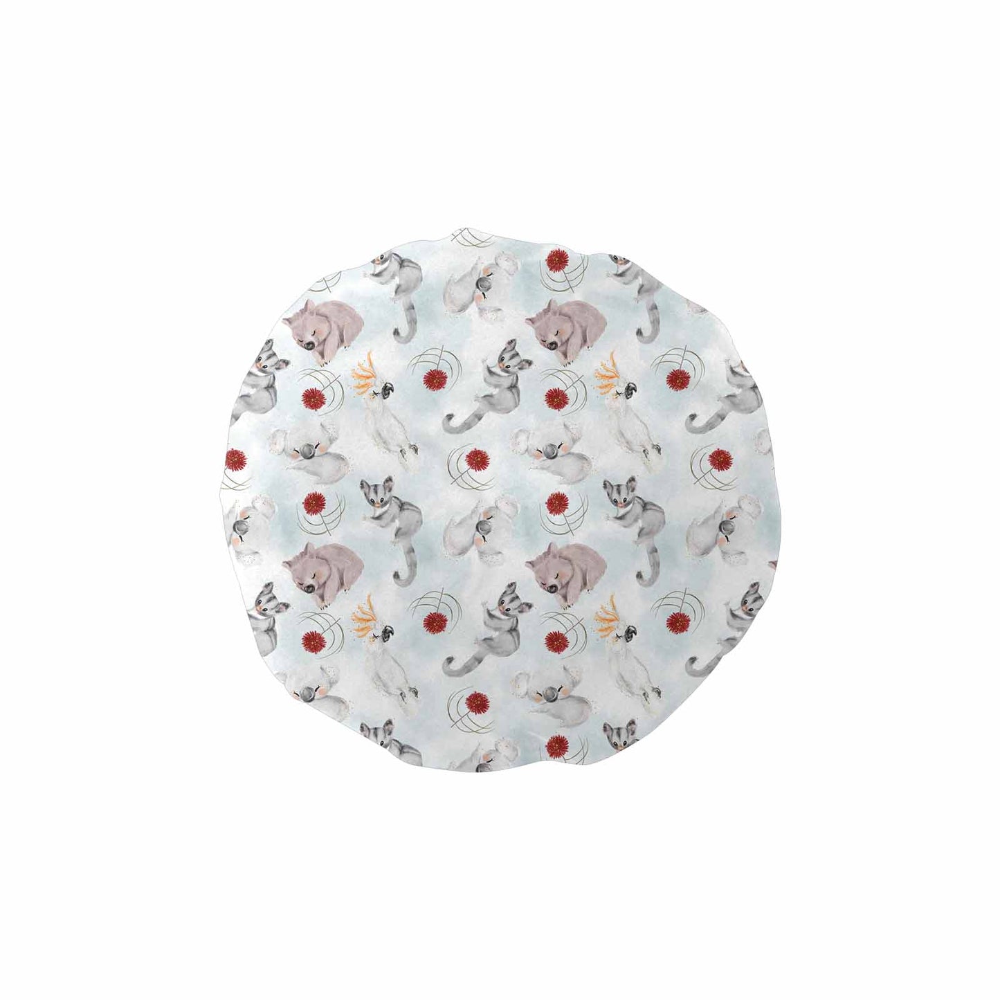 Australian Animals Koala, Sugar Glider, Wombat  Shower Cap