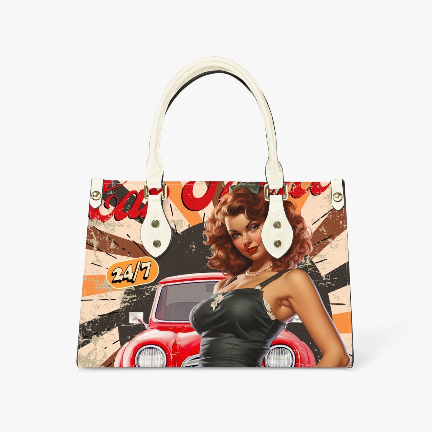 Women's Tote Bag - Long Strap - Retro - Car Service