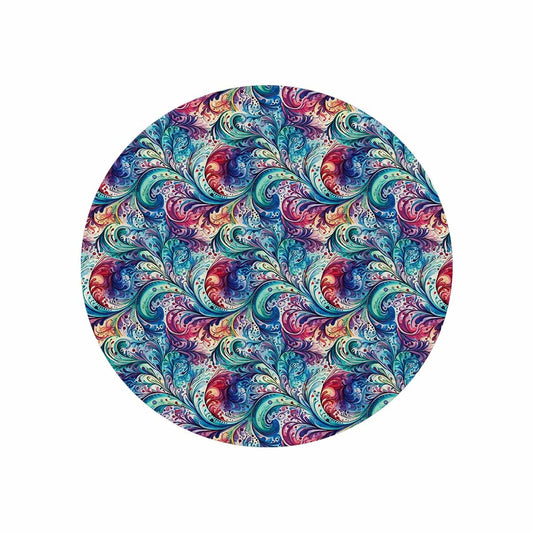 Rainbow Paisley  Circular Micro Fleece Blanket 47"