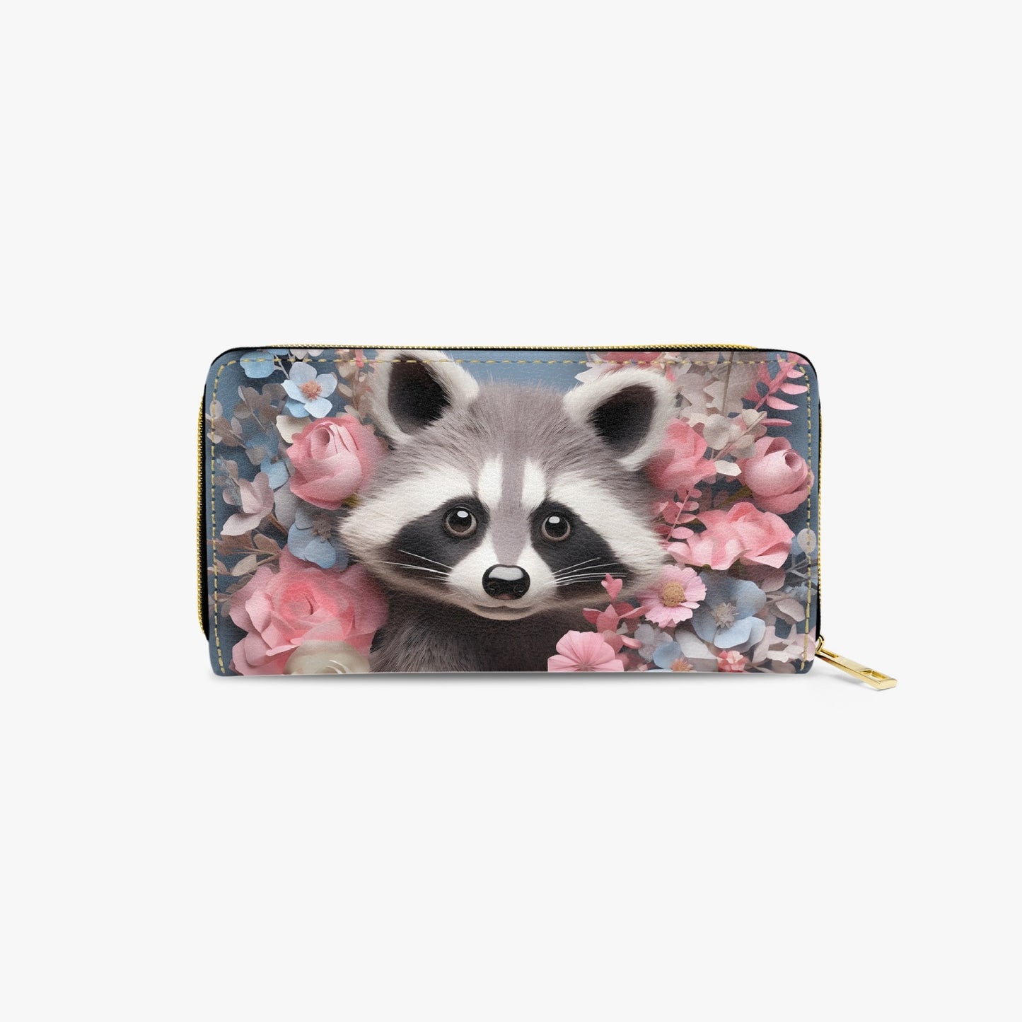 Long Type Zipper Purse, Racoon, awd-563