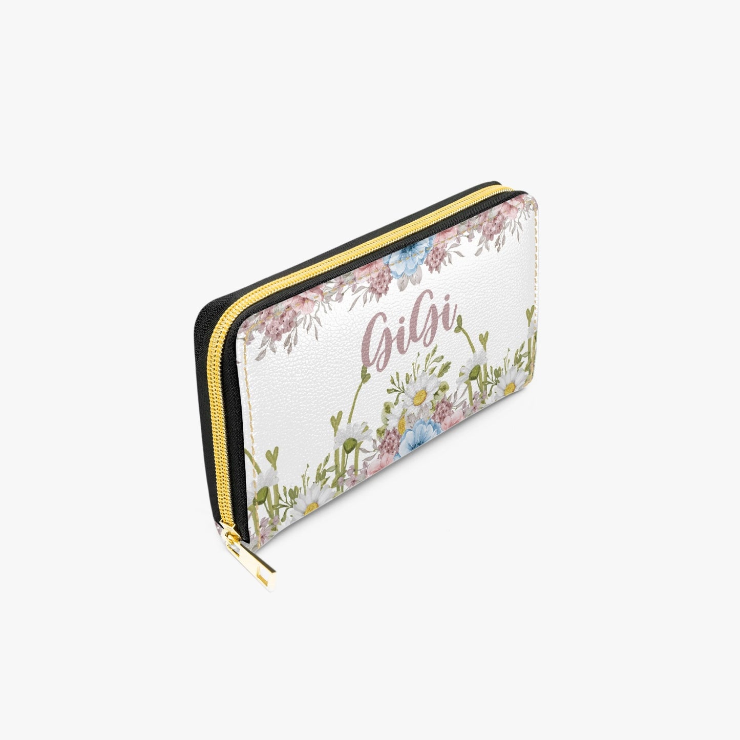 Long Type Zipper Purse, Floral, GiGi, awd-1370