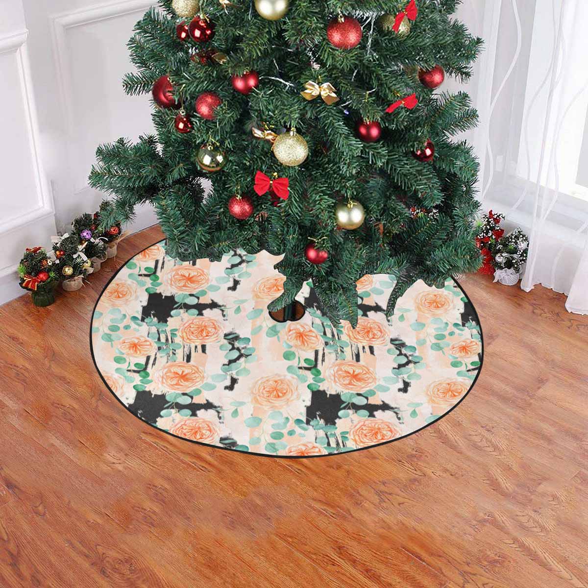 Rose Eucalyptus 100  Christmas Tree Skirt