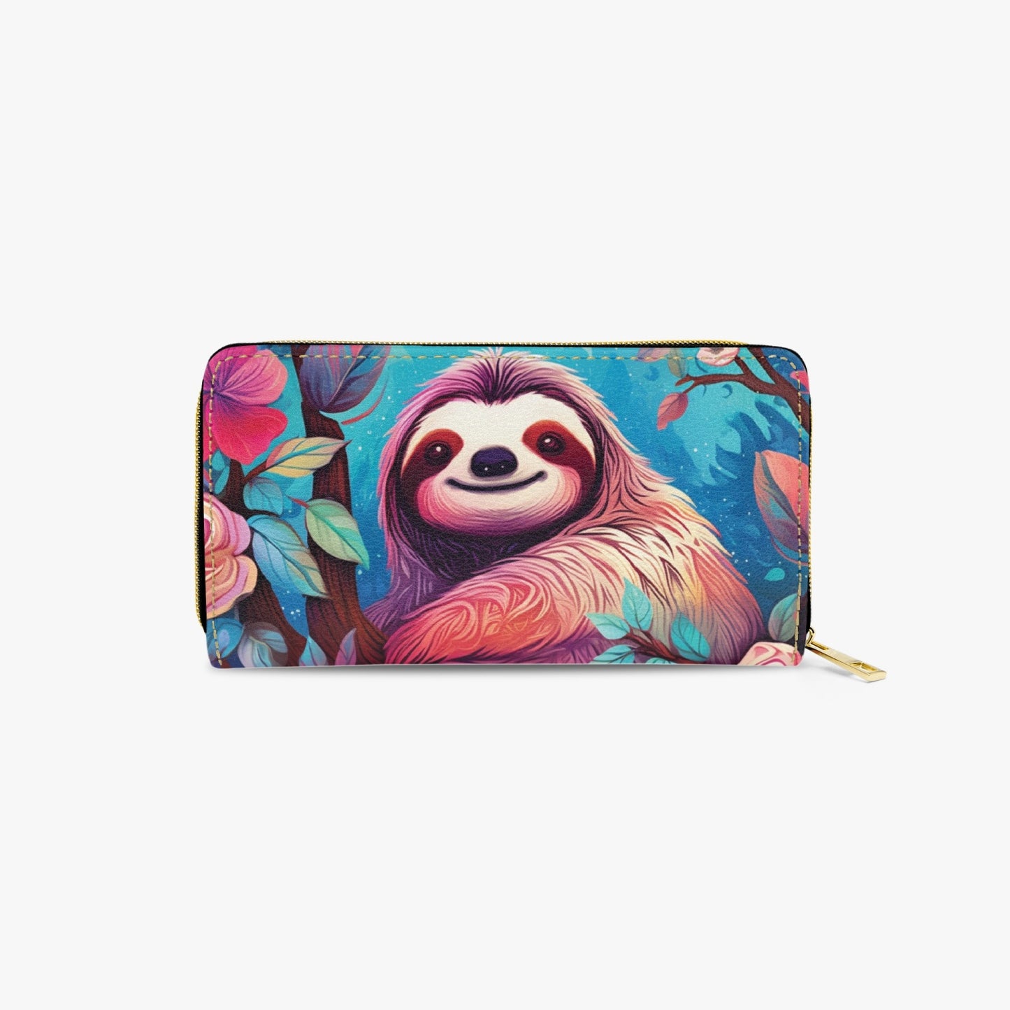 Long Type Zipper Purse - Sloth