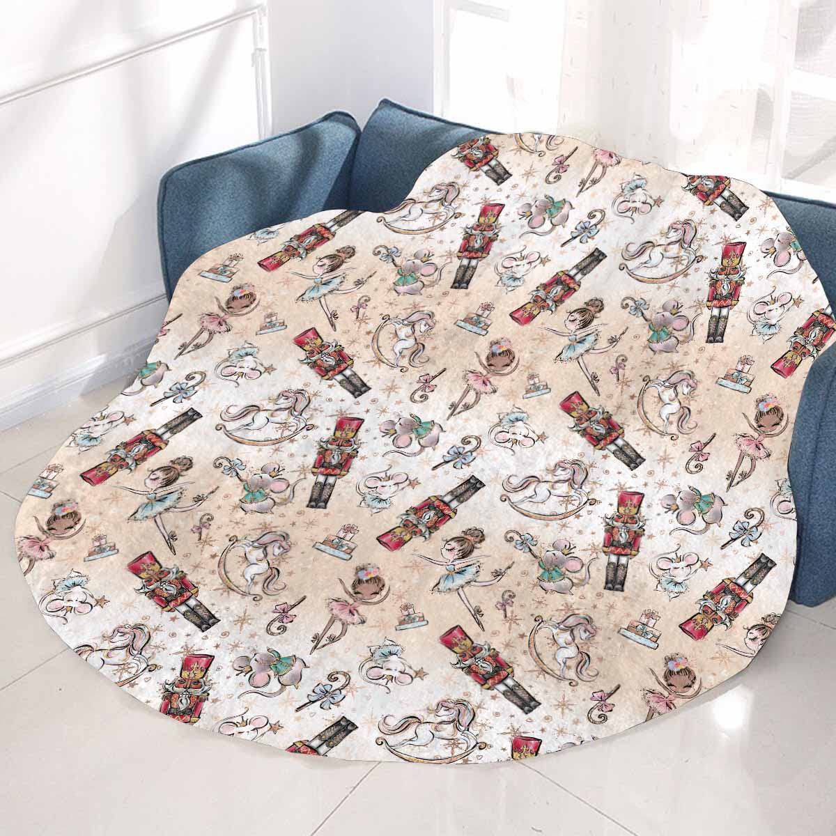 Nutcracker 50  Circular Micro Fleece Blanket 47"