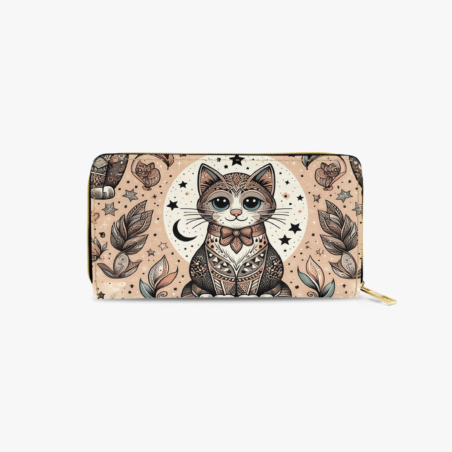 Long Type Zipper Purse - Cat