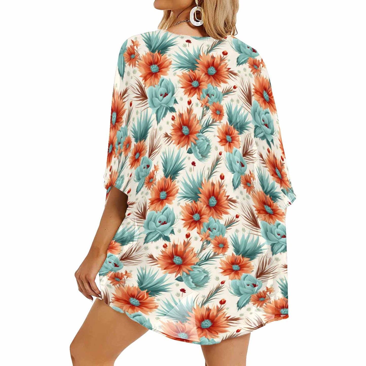 Boho Floral  GP Women's Kimono Chiffon Cover Up