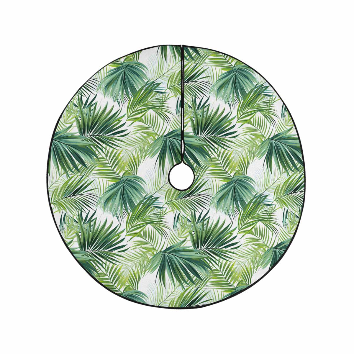 Green Palm Leaves  Christmas Tree Skirt