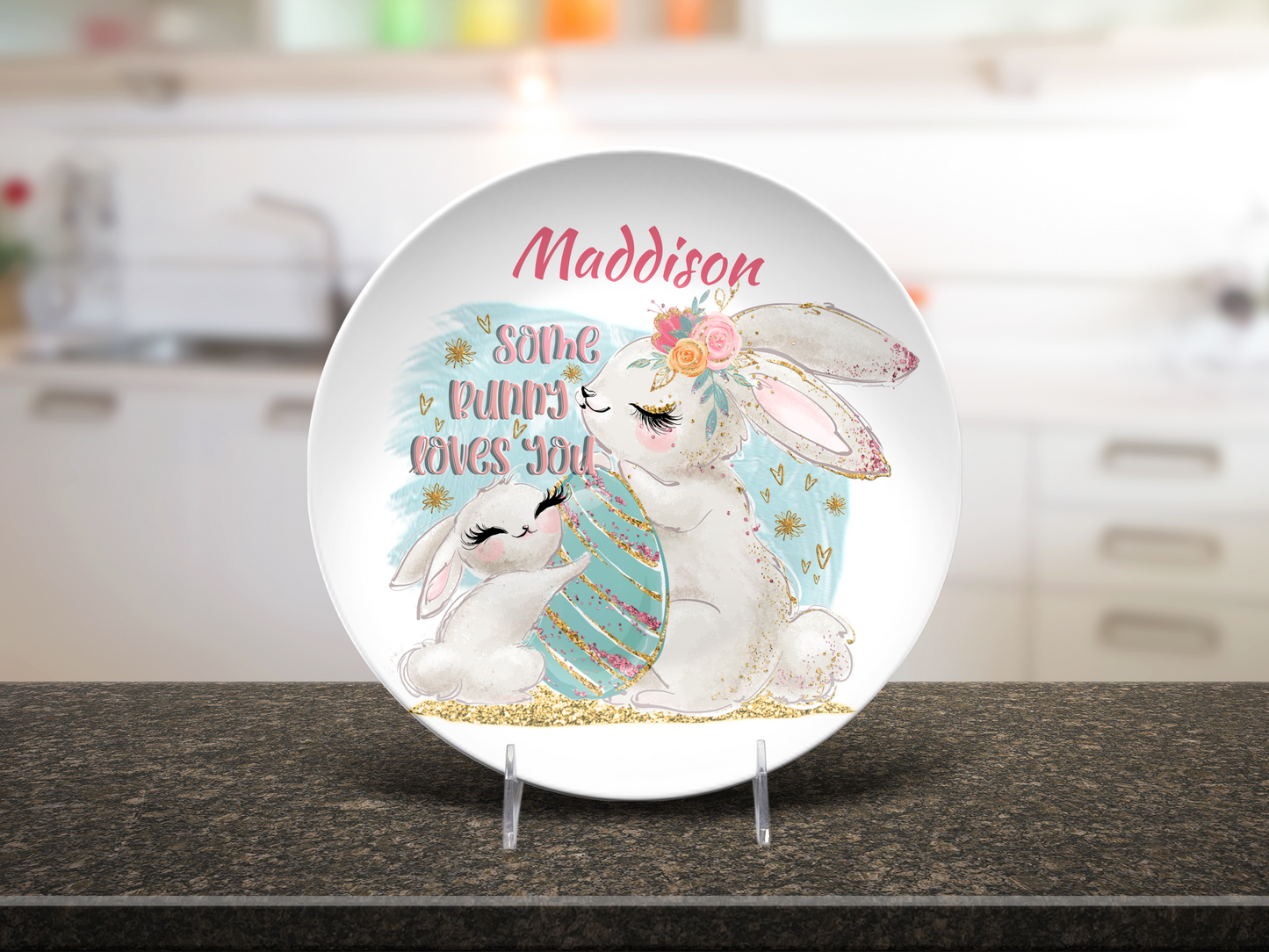 Some Bunny Personalised Easter Plate