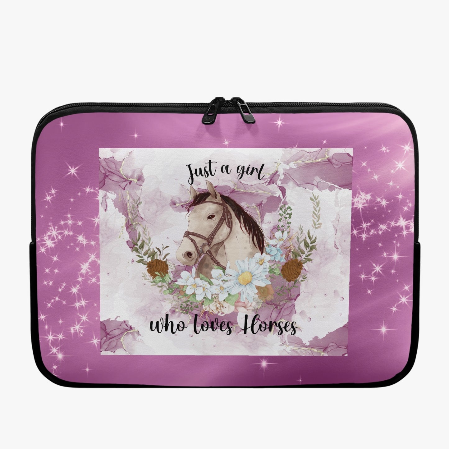 Laptop Sleeve - without handles - Just a Girl Who Loves Horses