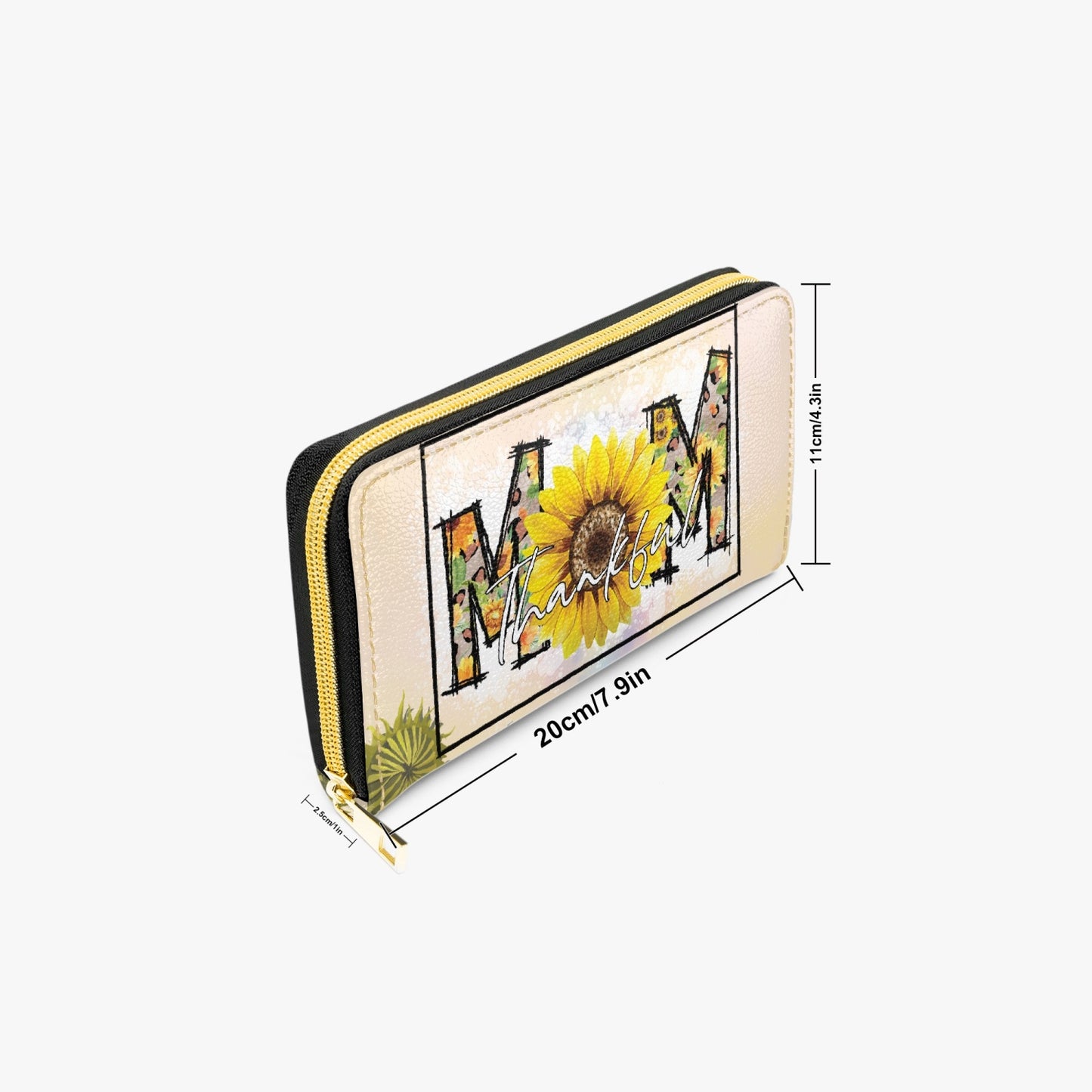 Long Type Zipper Purse - Sunflower, Mum/Mom