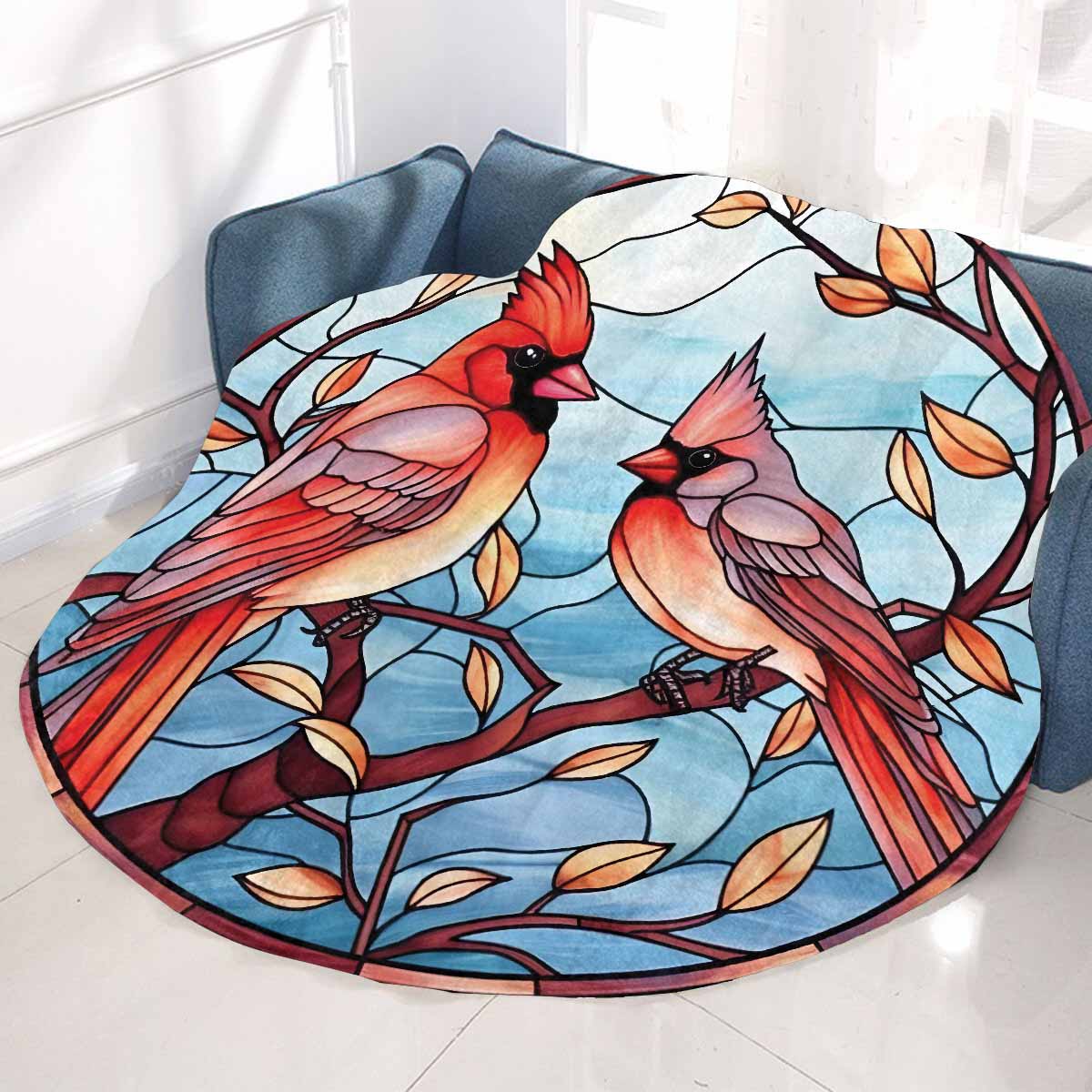Mandalla_Awd35162  Circular Micro Fleece Blanket 47"