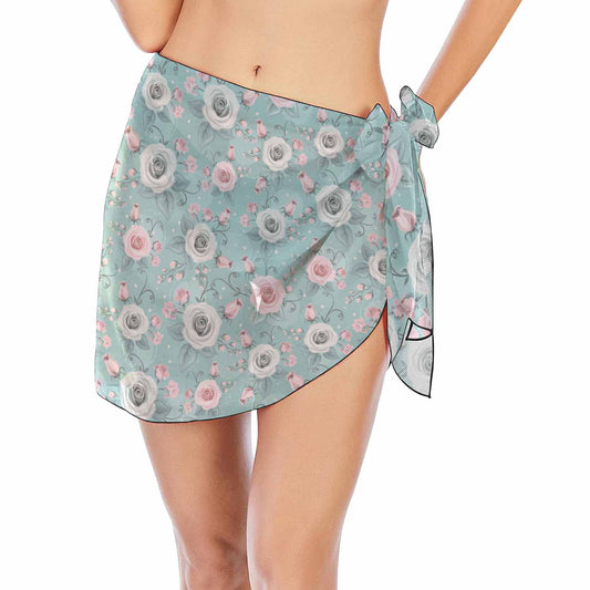 Mint Floral  Women&#039;s Beach Sarong Wrap