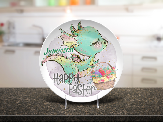 Easter Dragon Personalised Plate