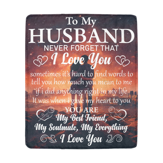 To My Husband Ultra-Soft Micro Fleece Blanket 50"x60" (Thick)