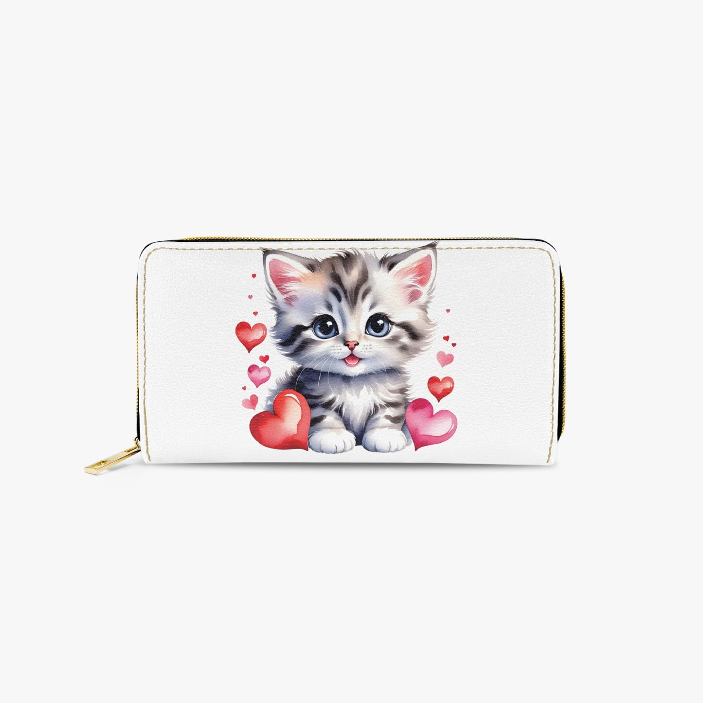 Long Type Zipper Purse - Cat