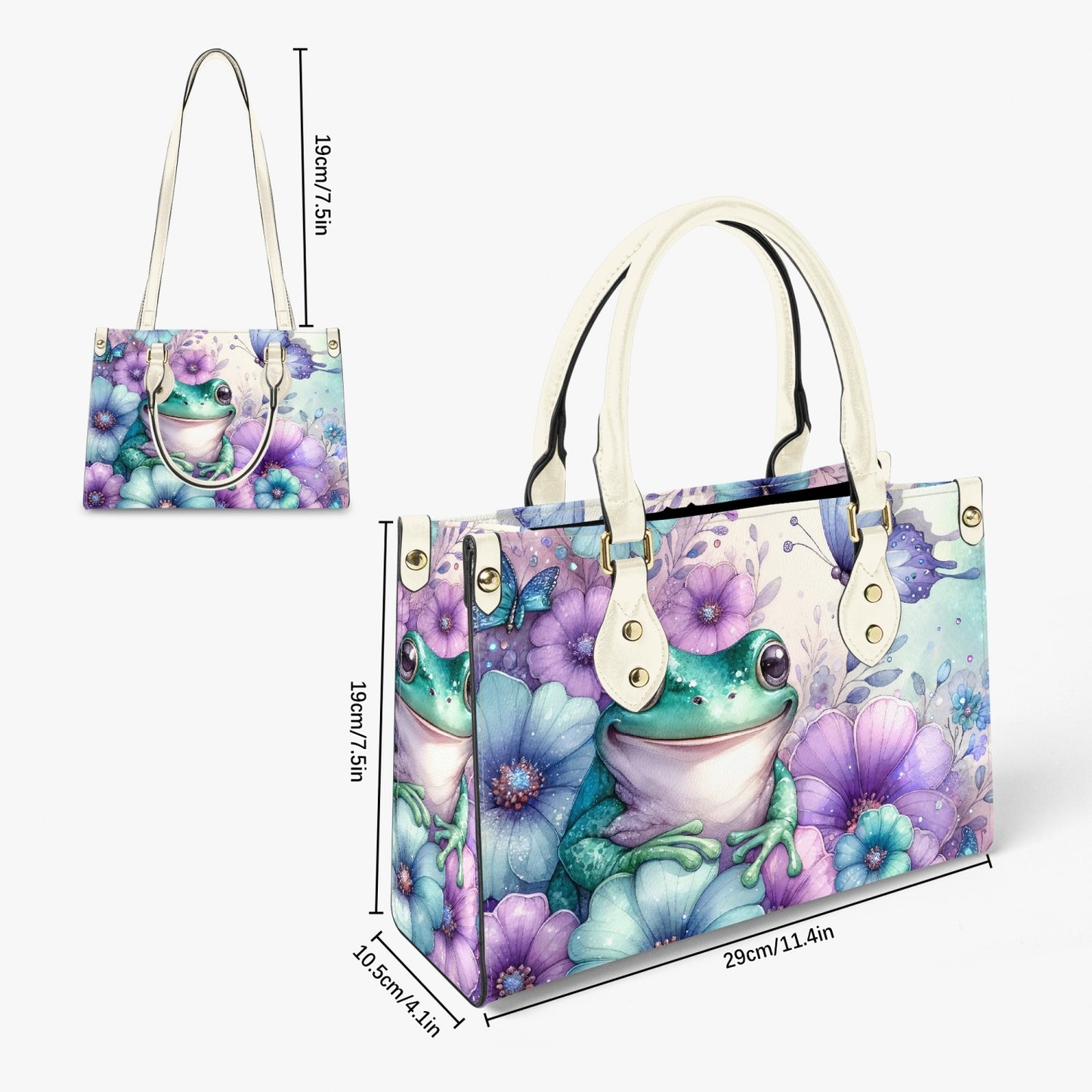 Women's Tote Bag - Long Strap - Frog