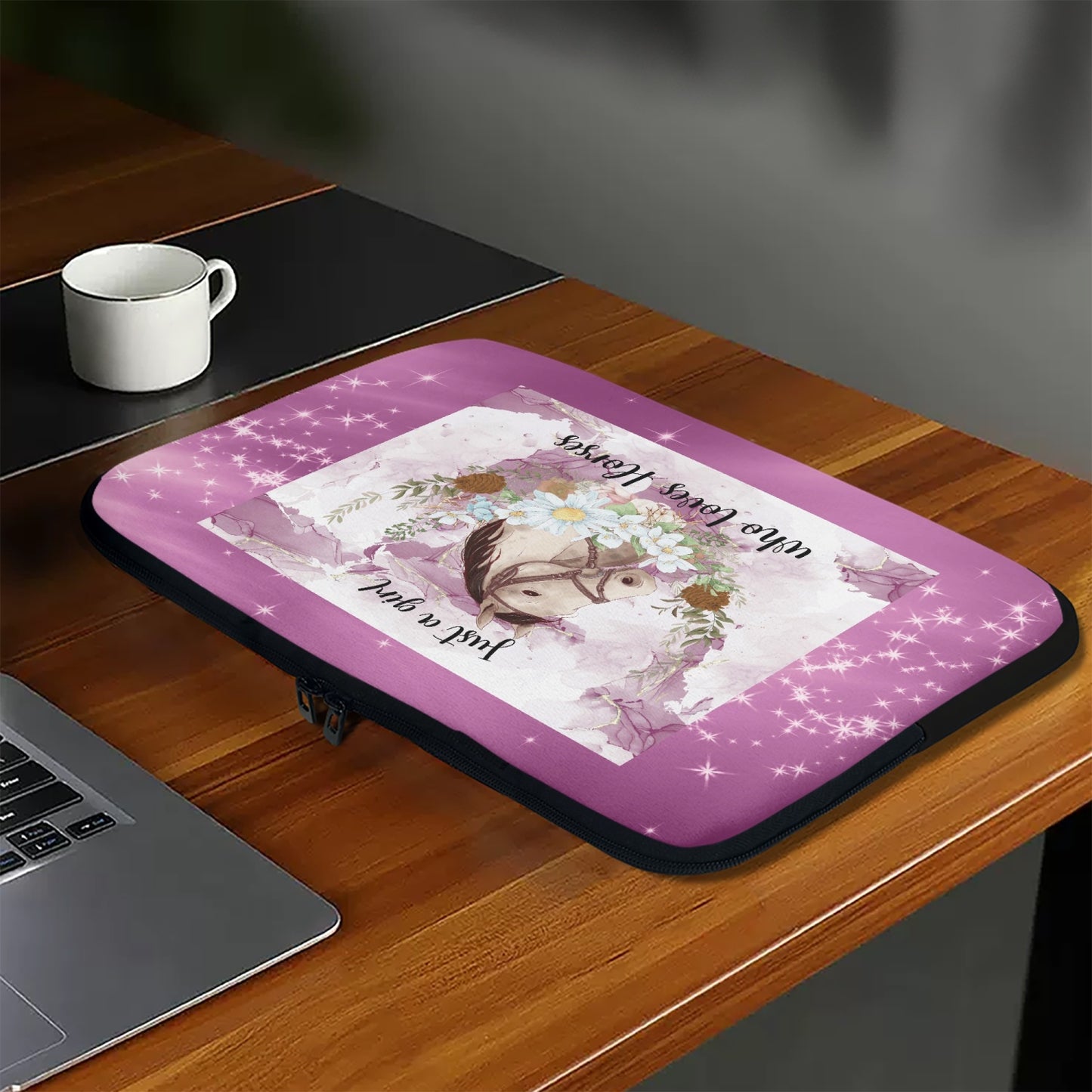 Laptop Sleeve - without handles - Just a Girl Who Loves Horses