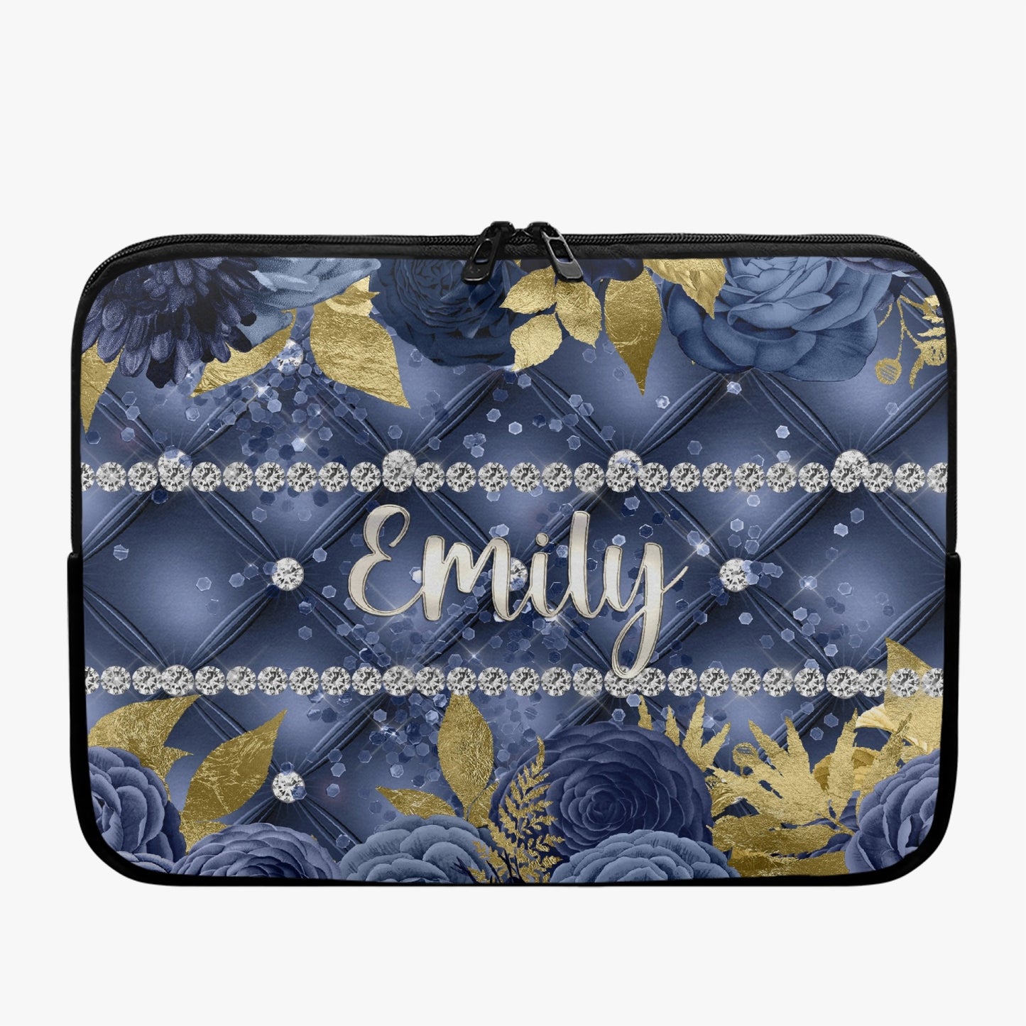 Laptop Sleeve - without handles - Navy Floral - Personalised