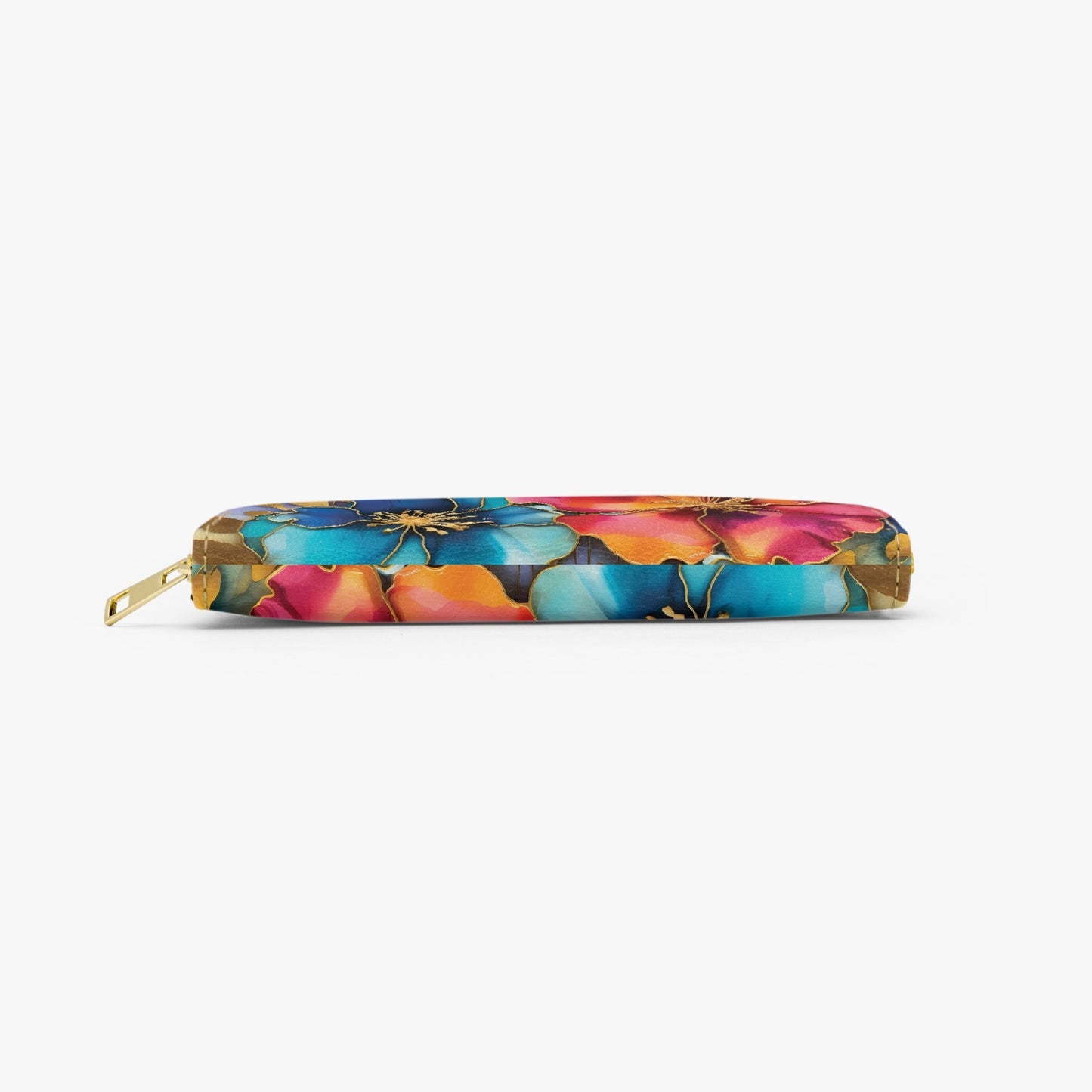 Long Type Zipper Purse - Floral