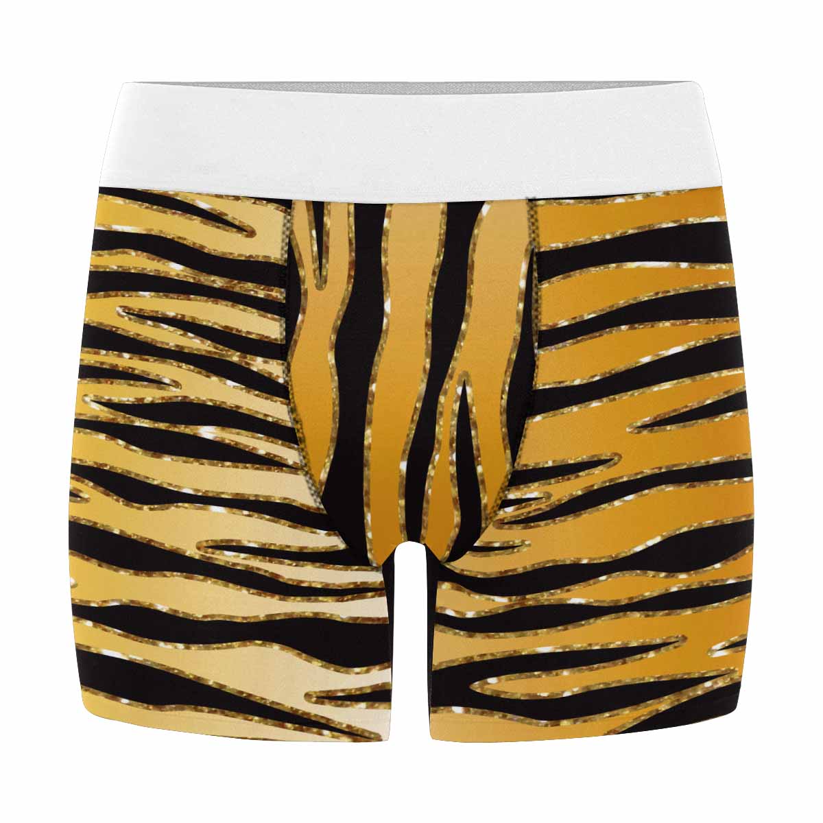 Glitter Look Gold Animal Men's All Over Print Boxer Briefs (Made In AUS)