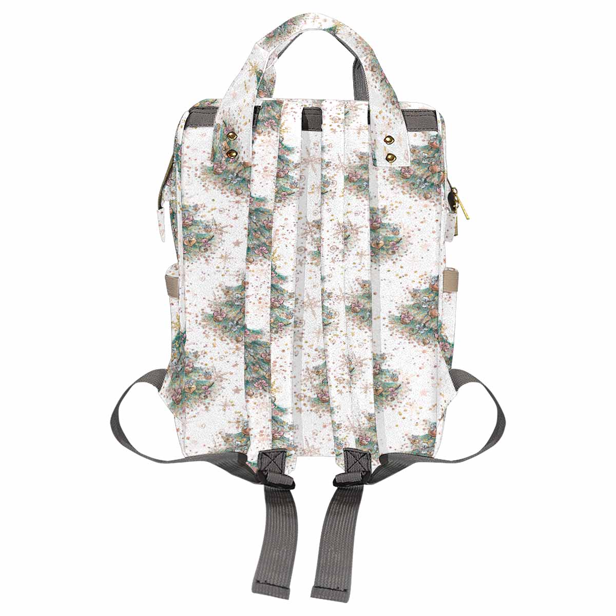 White Christmas Diaper Bag Backpack