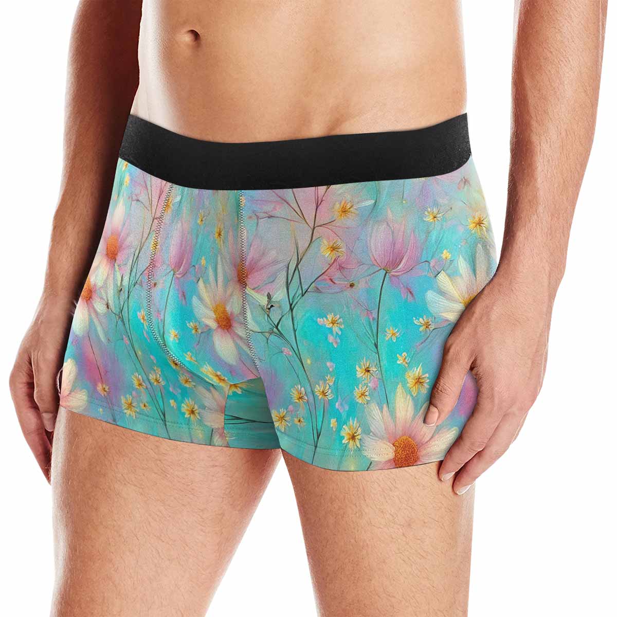 Green Floral AUS Men's Boxer Briefs (Made In AUS)