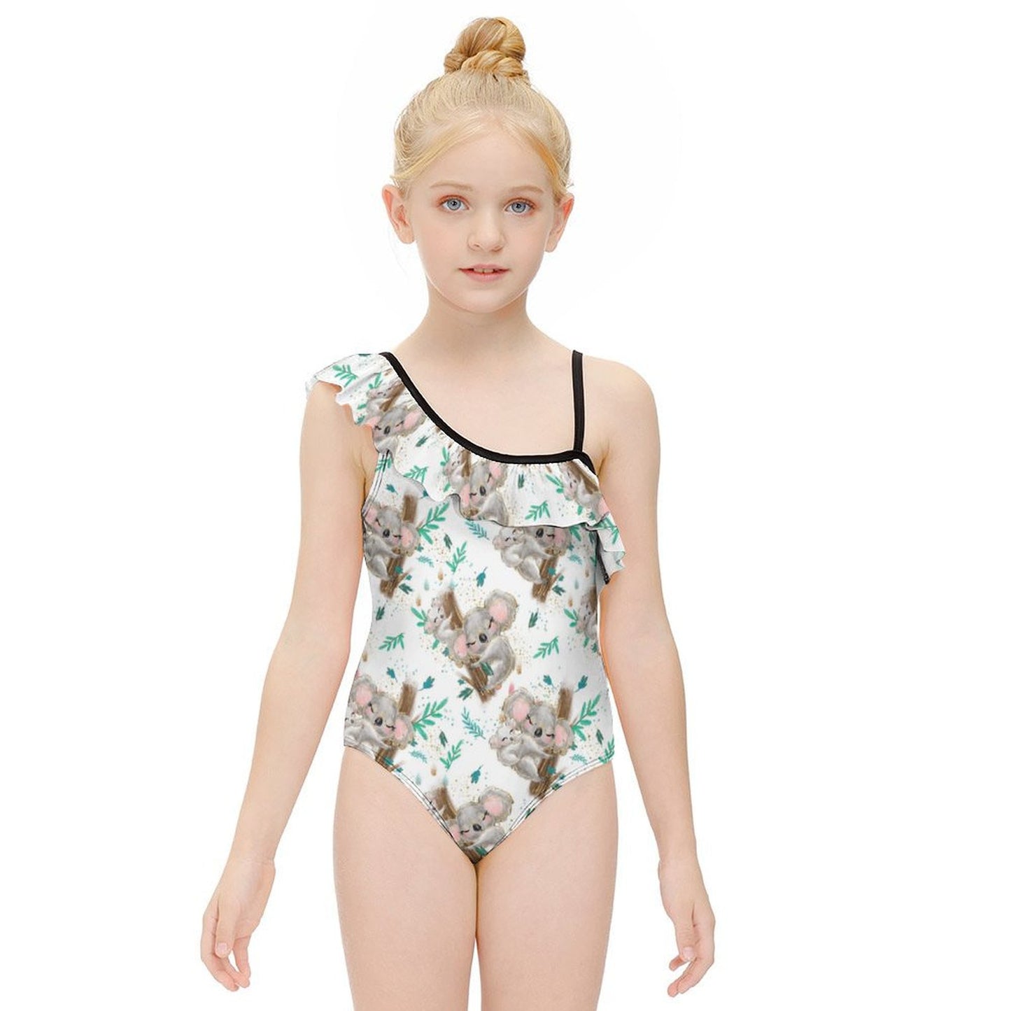 Floundered one-piece swimsuit for girls Flounce One-Piece Swimsuit for Girls