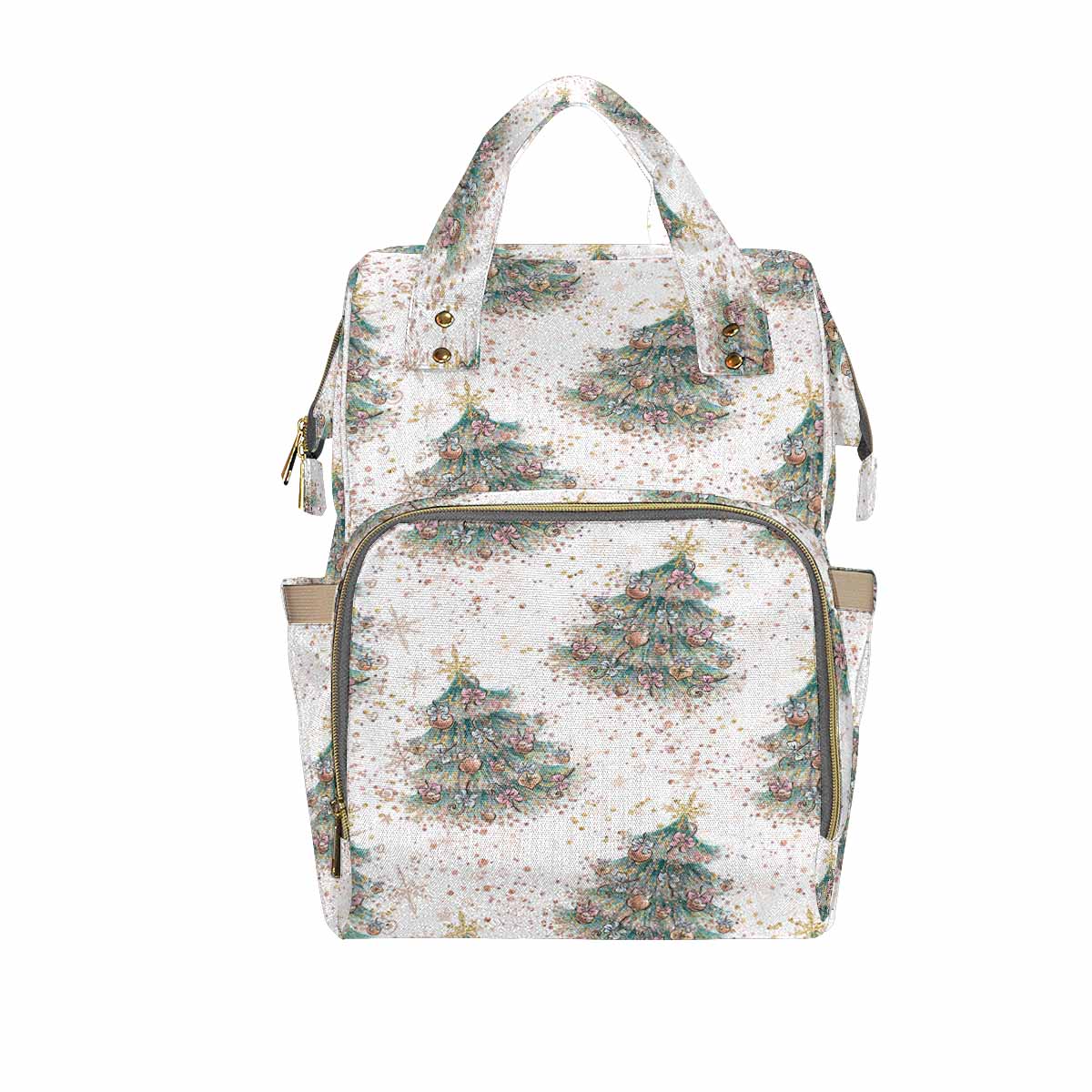 White Christmas Diaper Bag Backpack