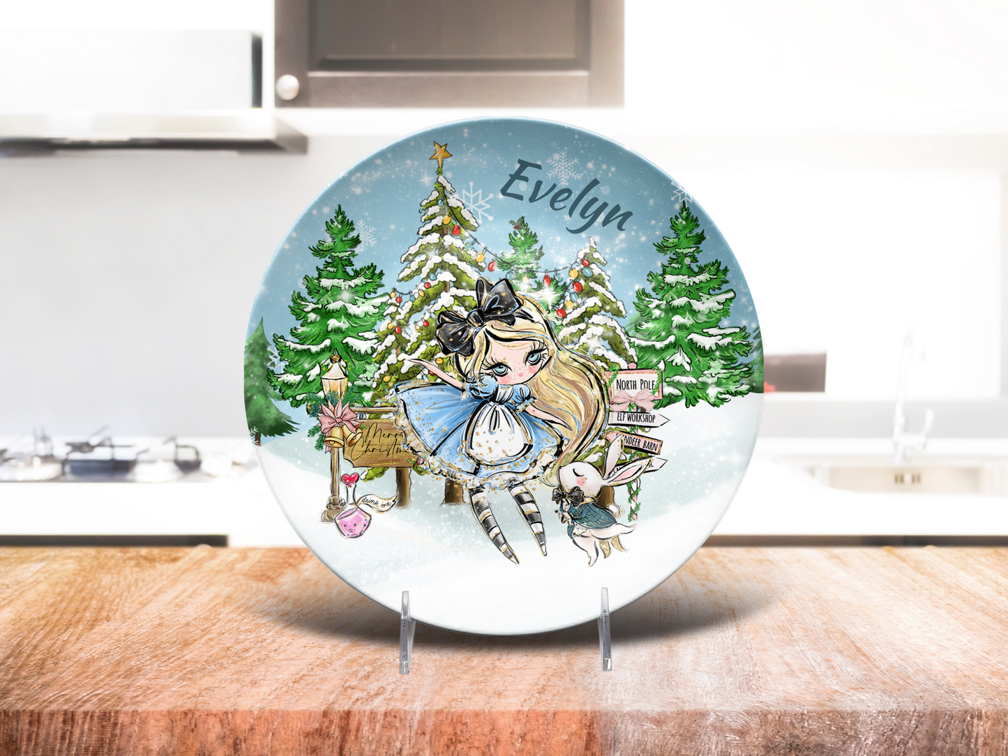 Alice Personalised Christmas Plate