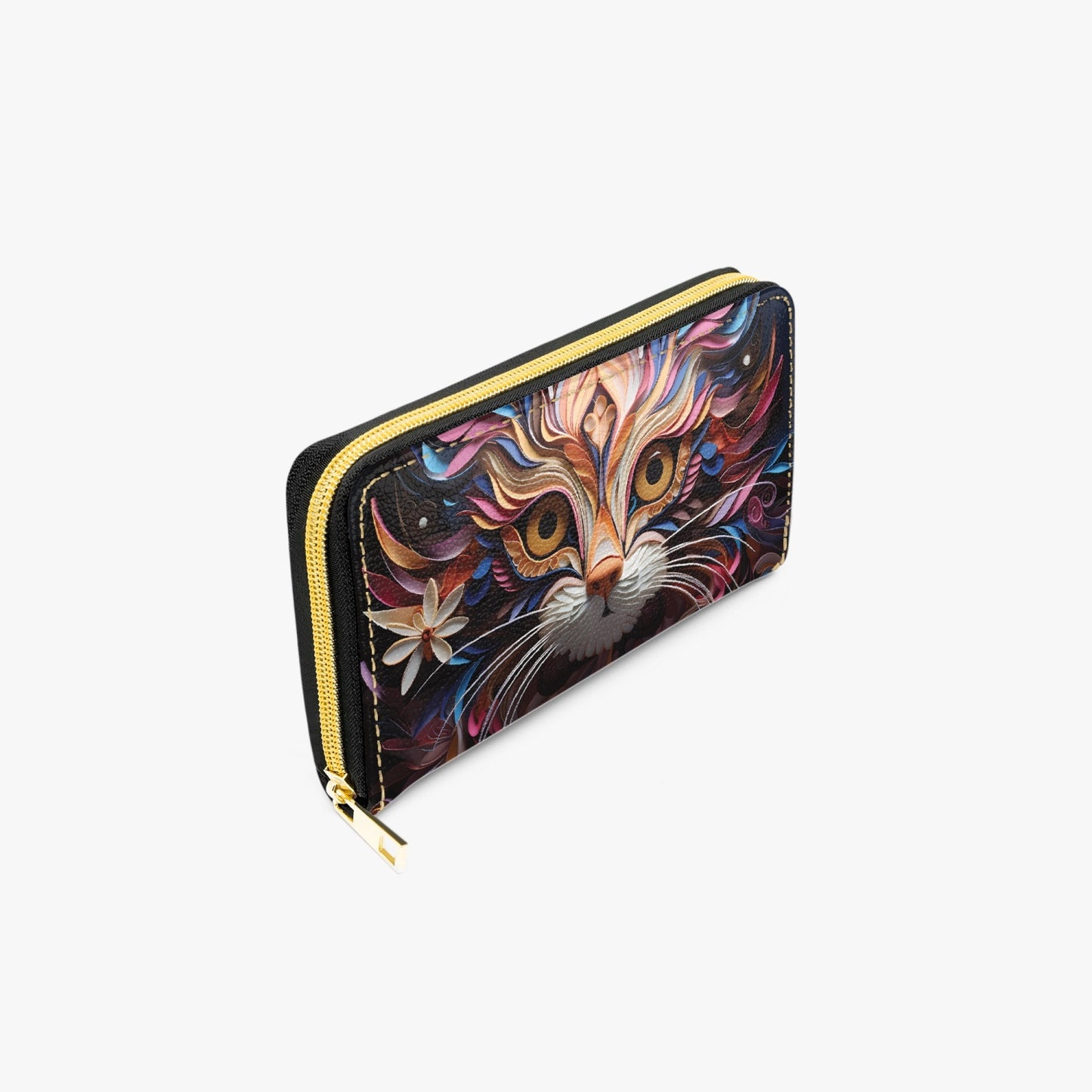 Long Type Zipper Purse - Cat