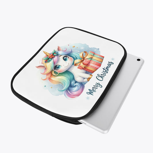 Tablet Sleeve - Unicorn - Merry Christmas